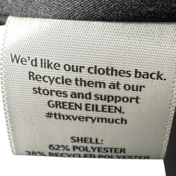 EILEEN FISHER Black Open Front Blazer Jacket Pockets Women's Size Large - Picture 6 of 8